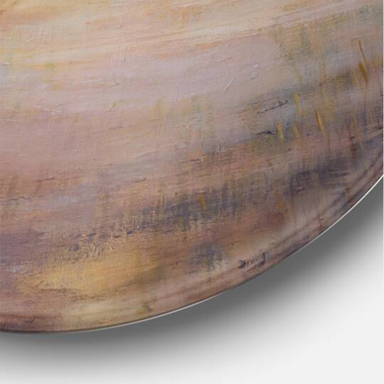 Designart - Pastel Sunset Over The Lake - Nautical & Coastal Metal Circle Wall Art